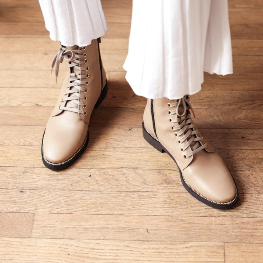 Asti Due - Beige Leather - Image 2