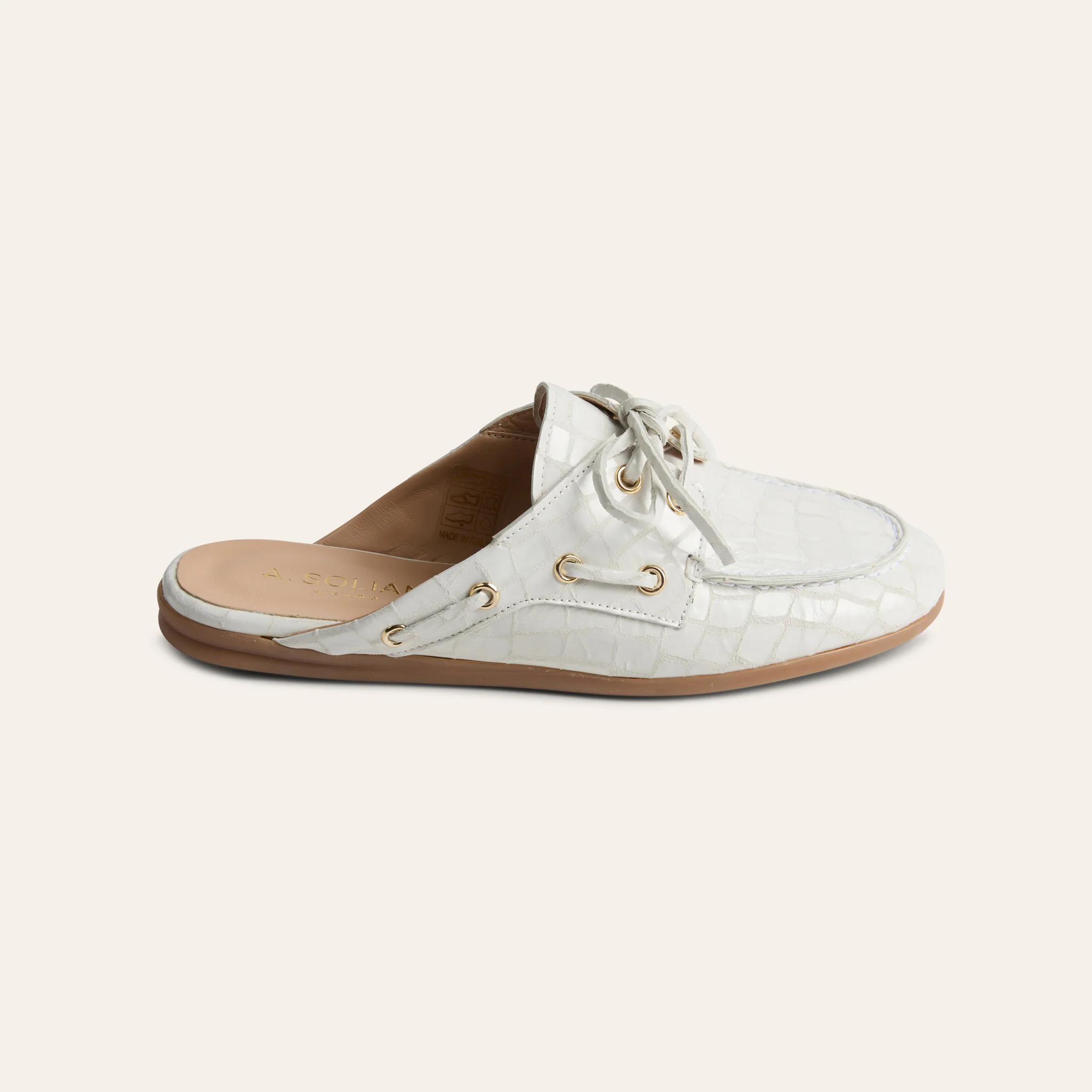 Barca Slide - Croc Ivory - Image 3