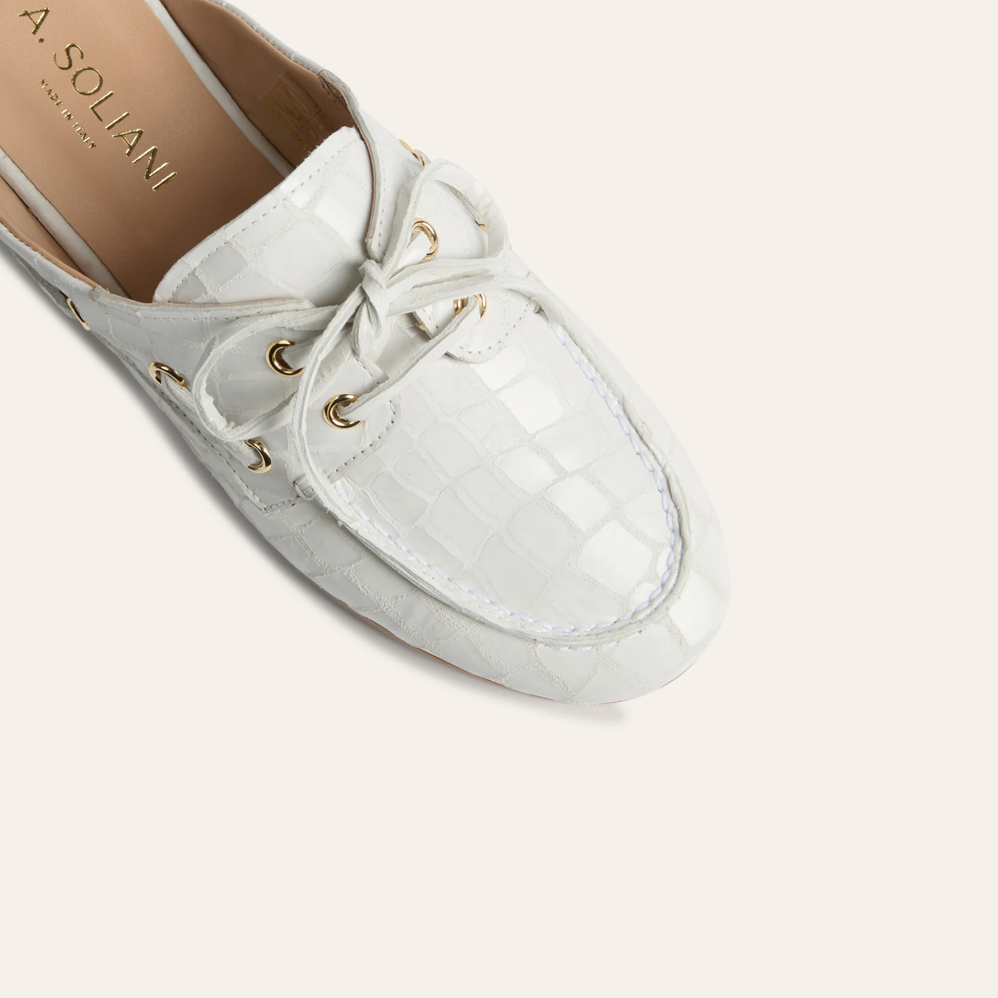Barca Slide - Croc Ivory - Image 6
