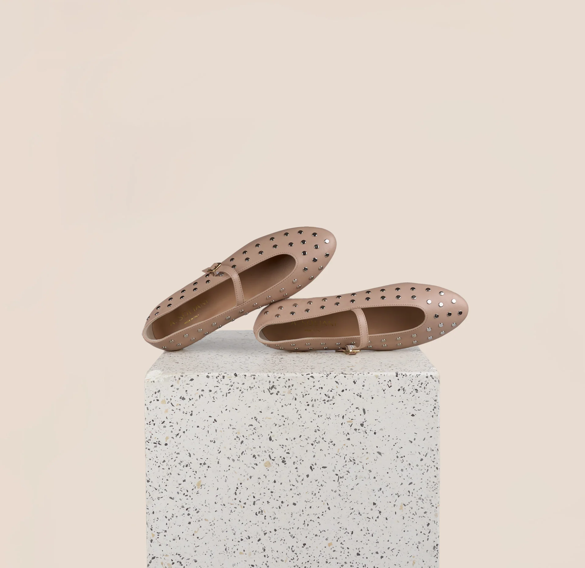 Bari Studs - Beige Nude - Image 2