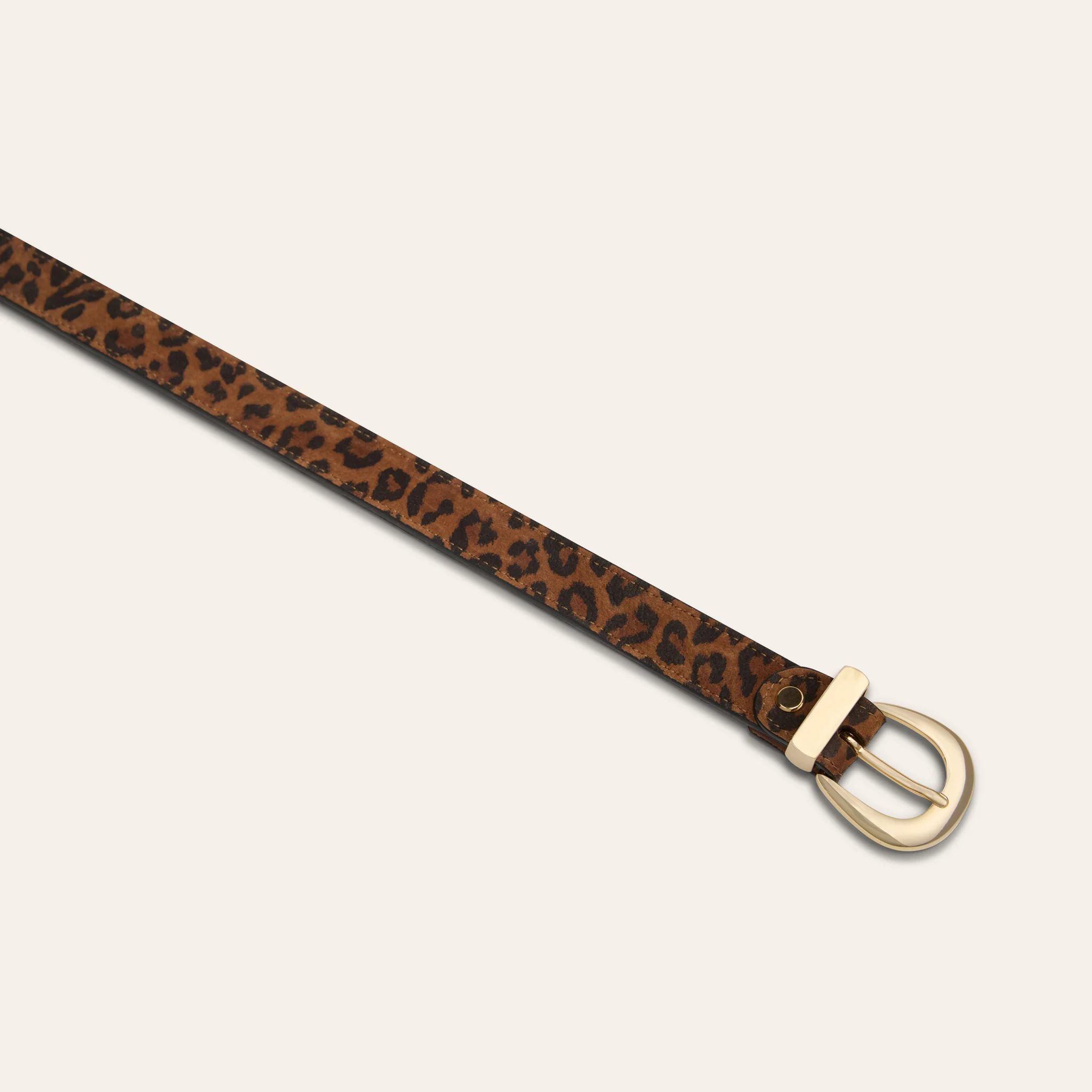 Belt - Gold Buckle Leopard Suede - Image 3