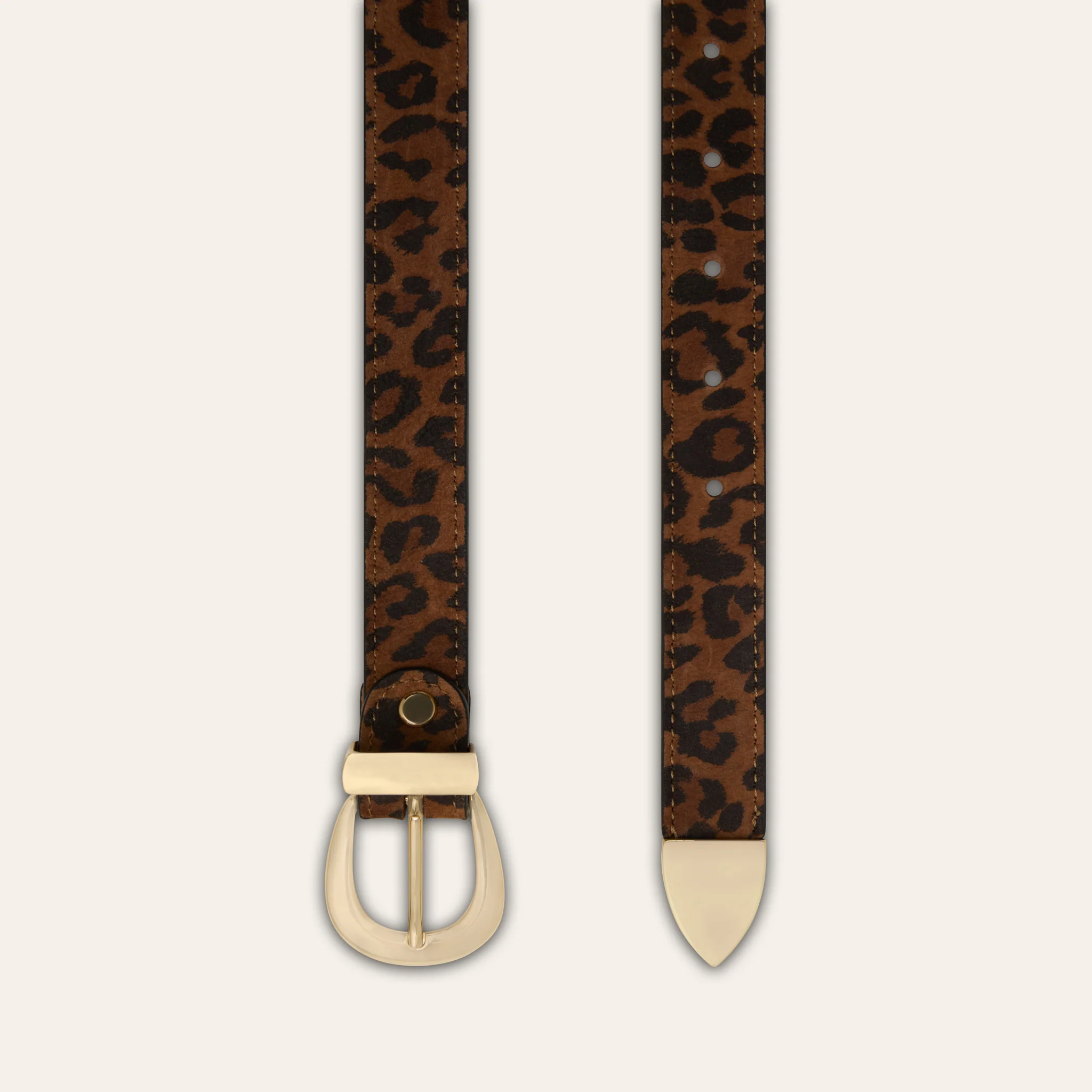 Belt - Gold Buckle Leopard Suede - Image 4