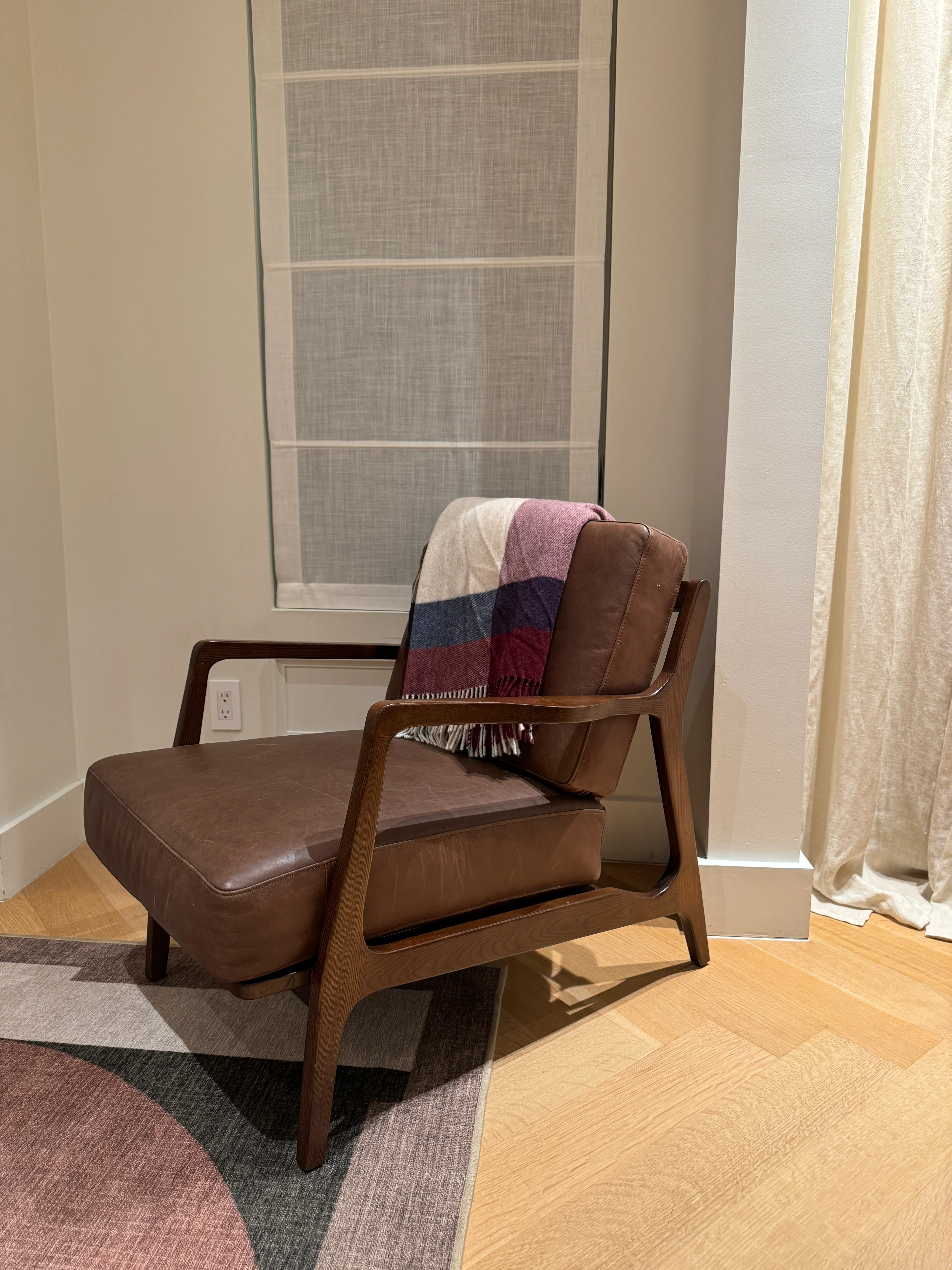 Blanket - Bordeaux/Navy Multi Plaid - Image 2