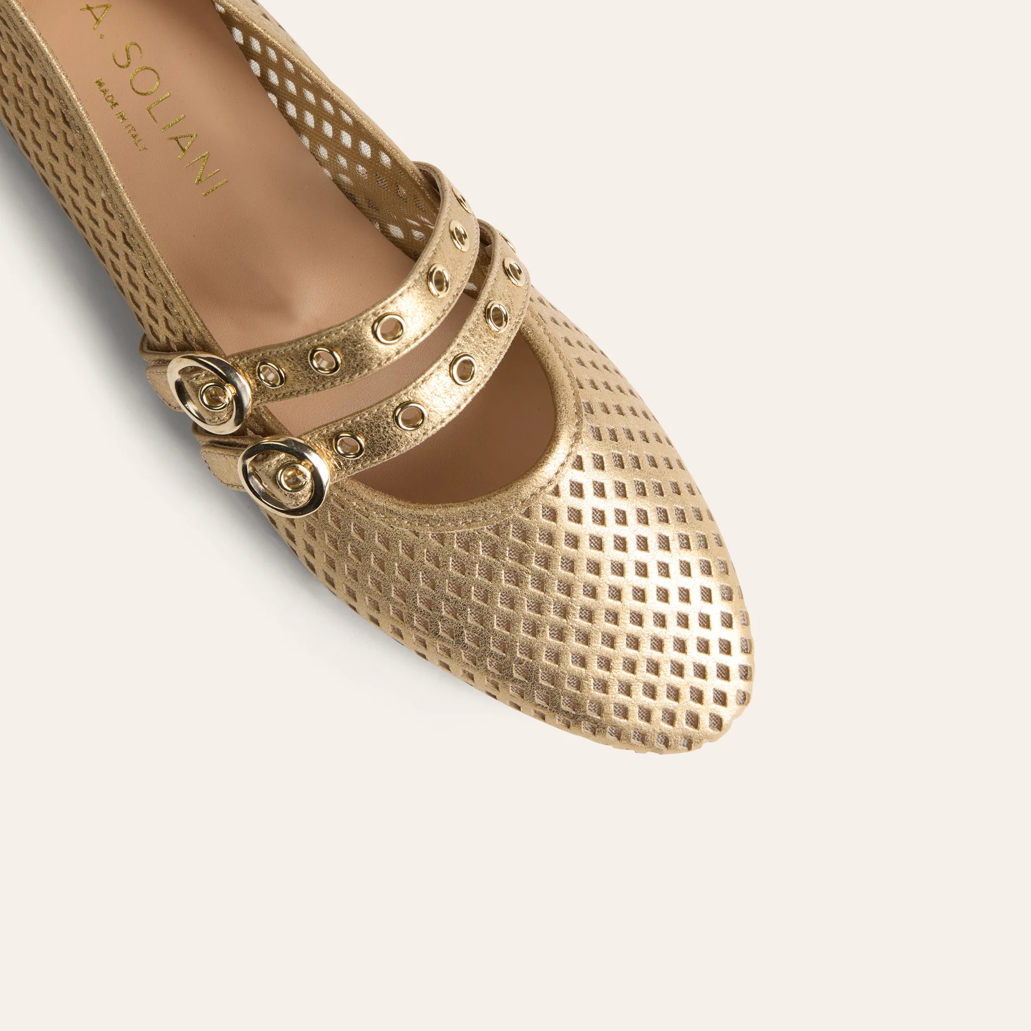 Como 2 Buckle - Perforated Gold Foil - Image 7