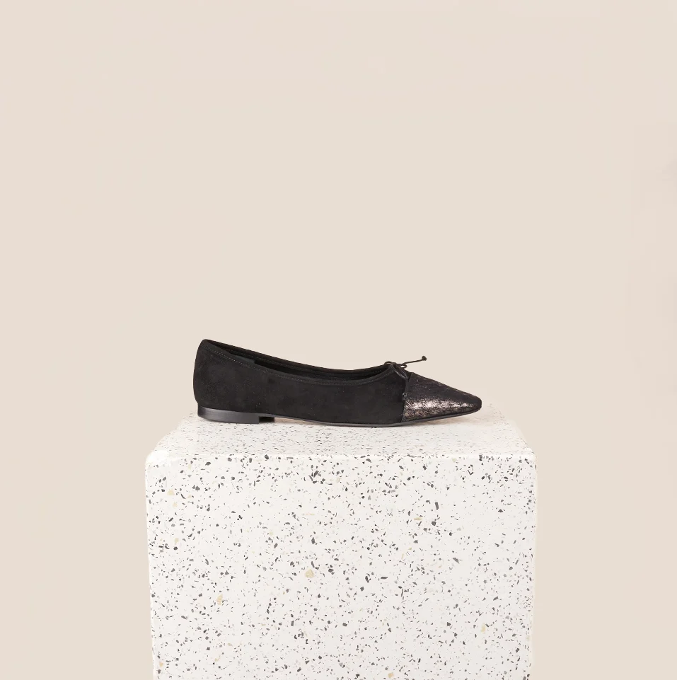 Como - Black Suede/Bronze Dots - Image 2