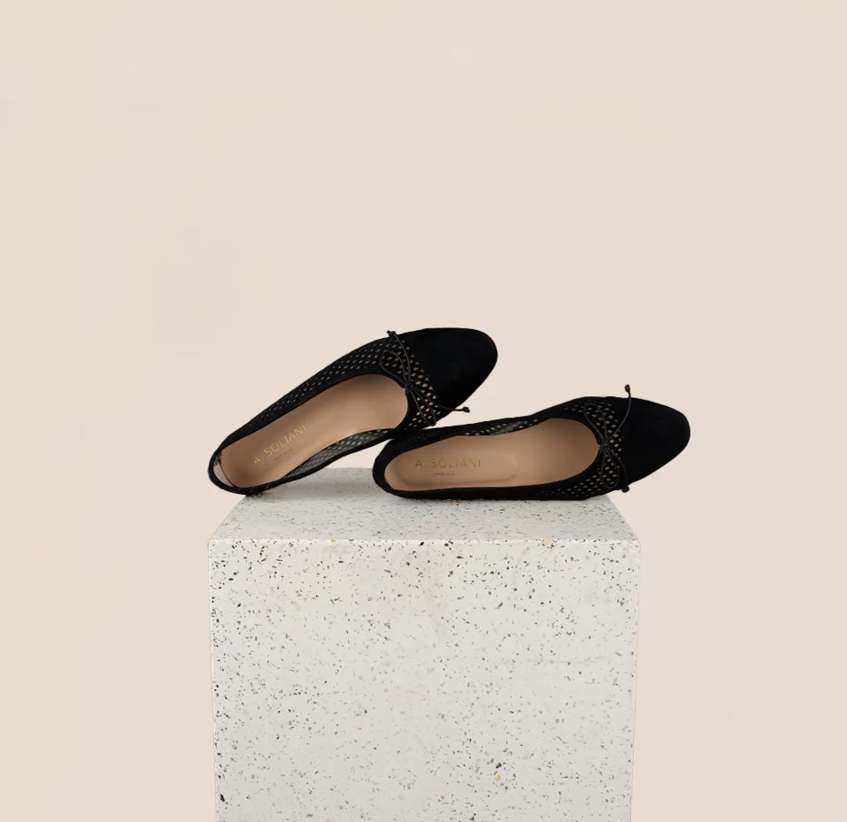 Como - Perforated Black Suede - Image 4