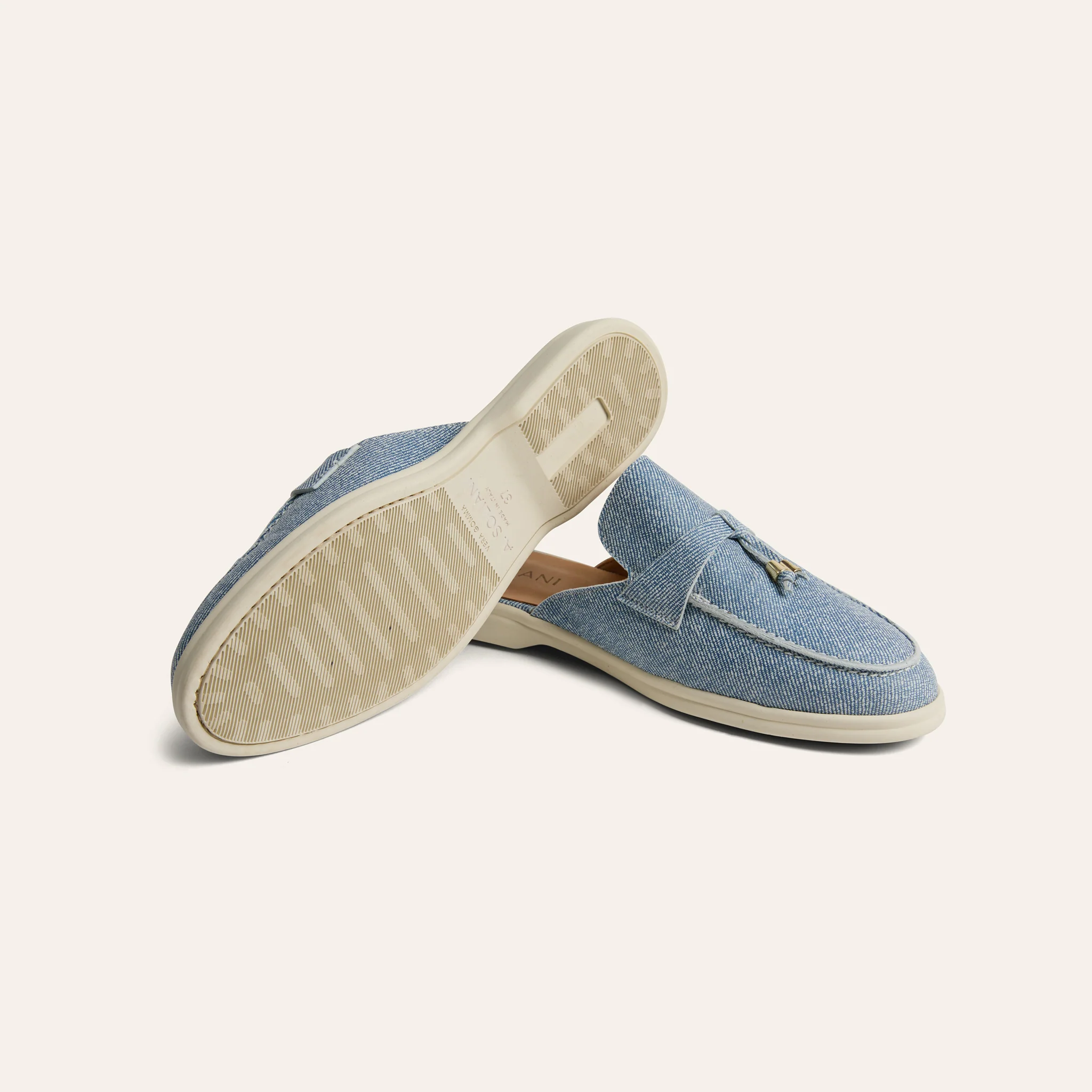 Lisa Slide Sneaker - Light Denim Suede - Image 5