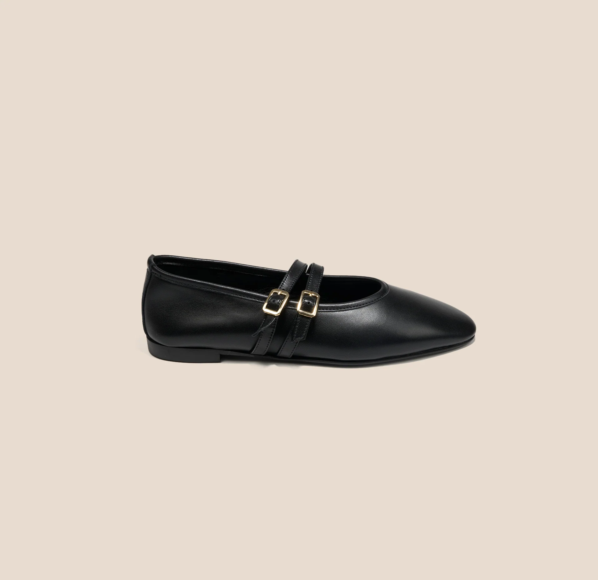 Cori 2 Buckle - Black Leather - Image 2