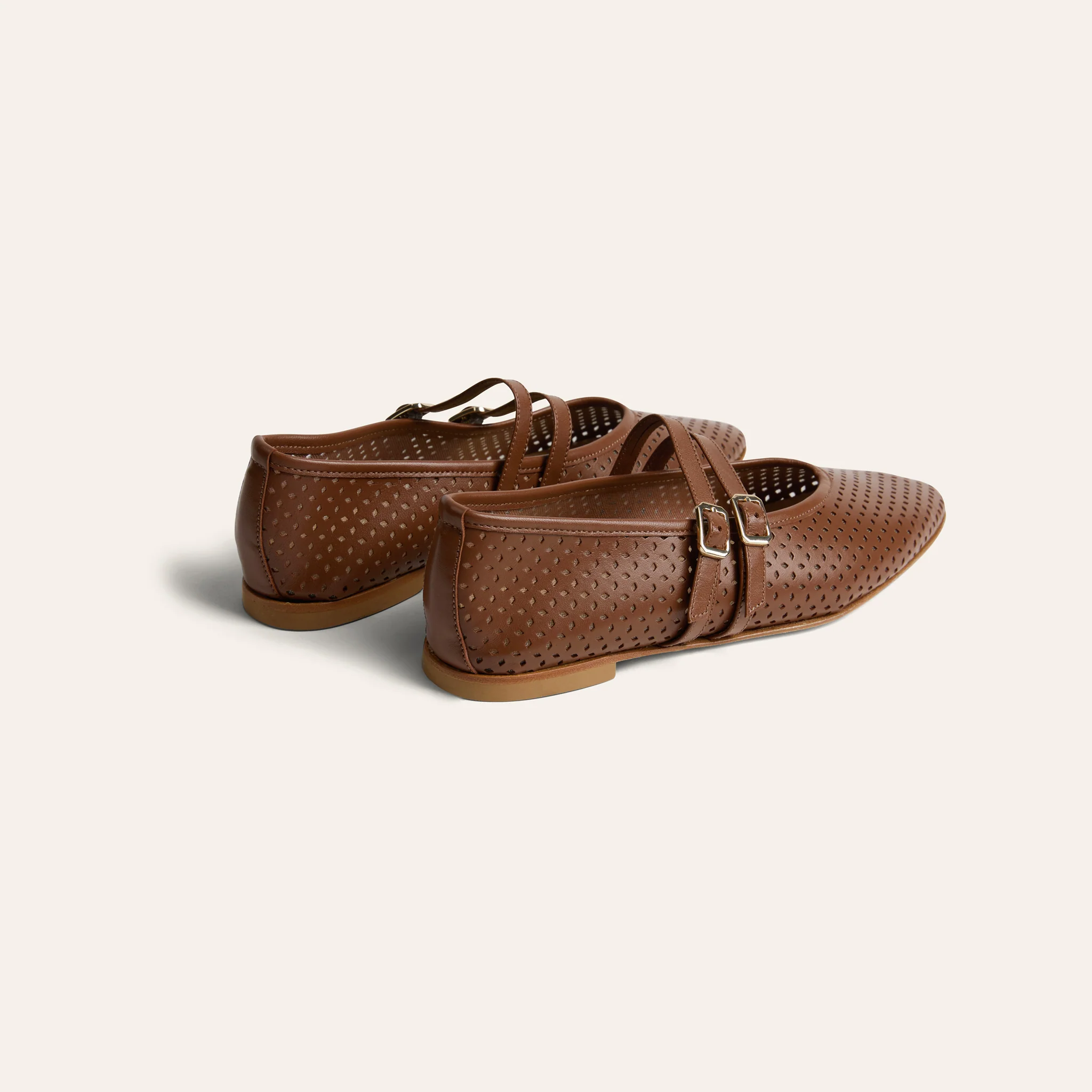 Cori 2 Buckle - Perforated Cognac - Image 4