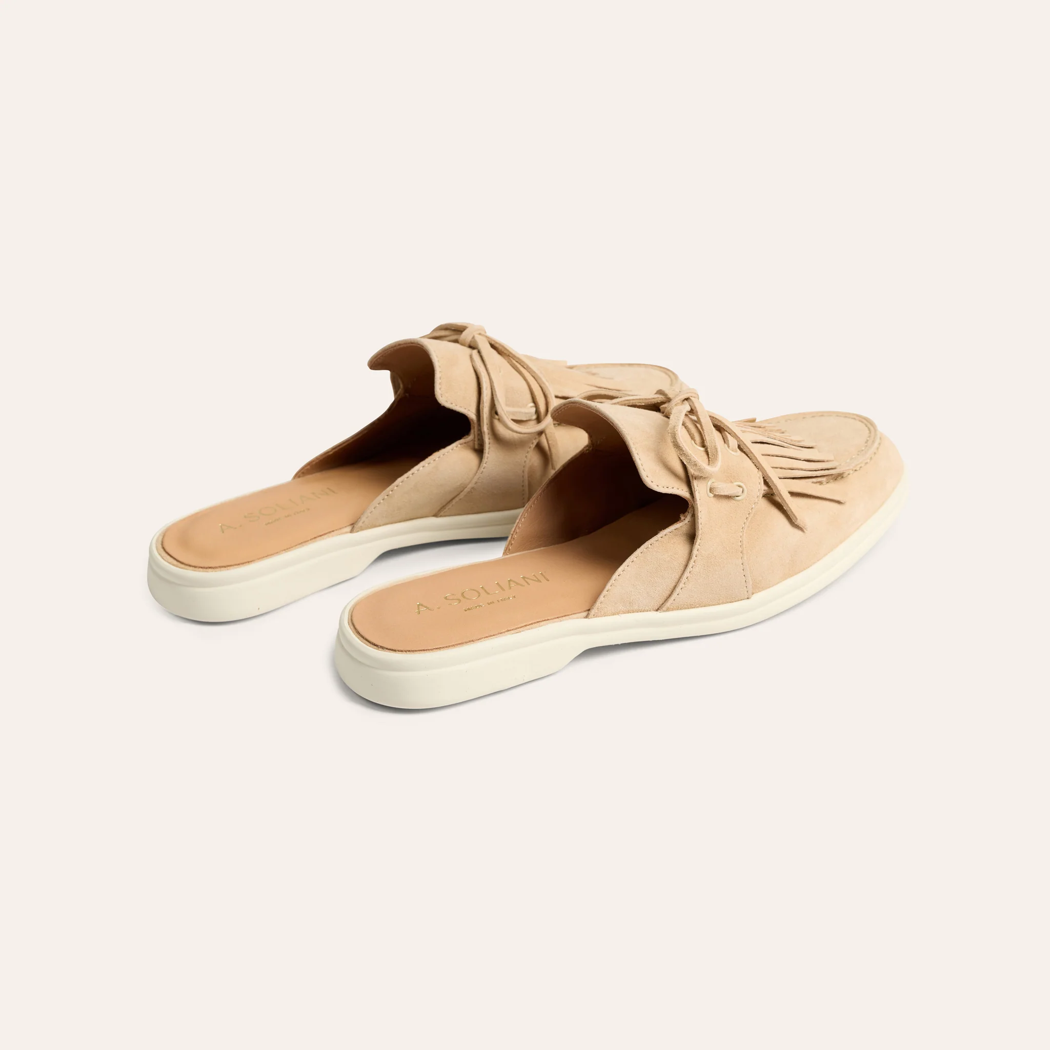 Lisa Slide Fringe - Sand Suede - Image 5