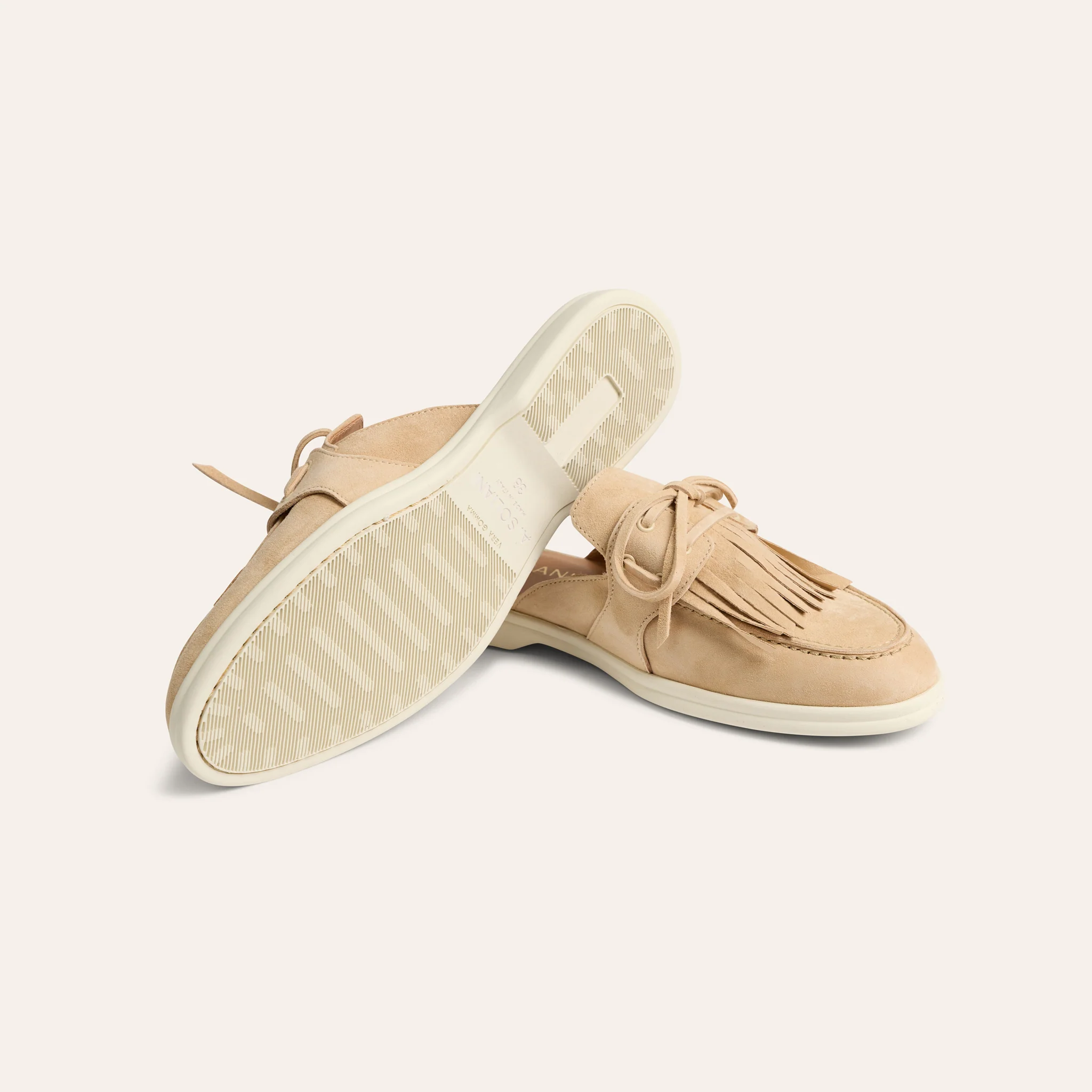 Lisa Slide Fringe - Sand Suede - Image 6
