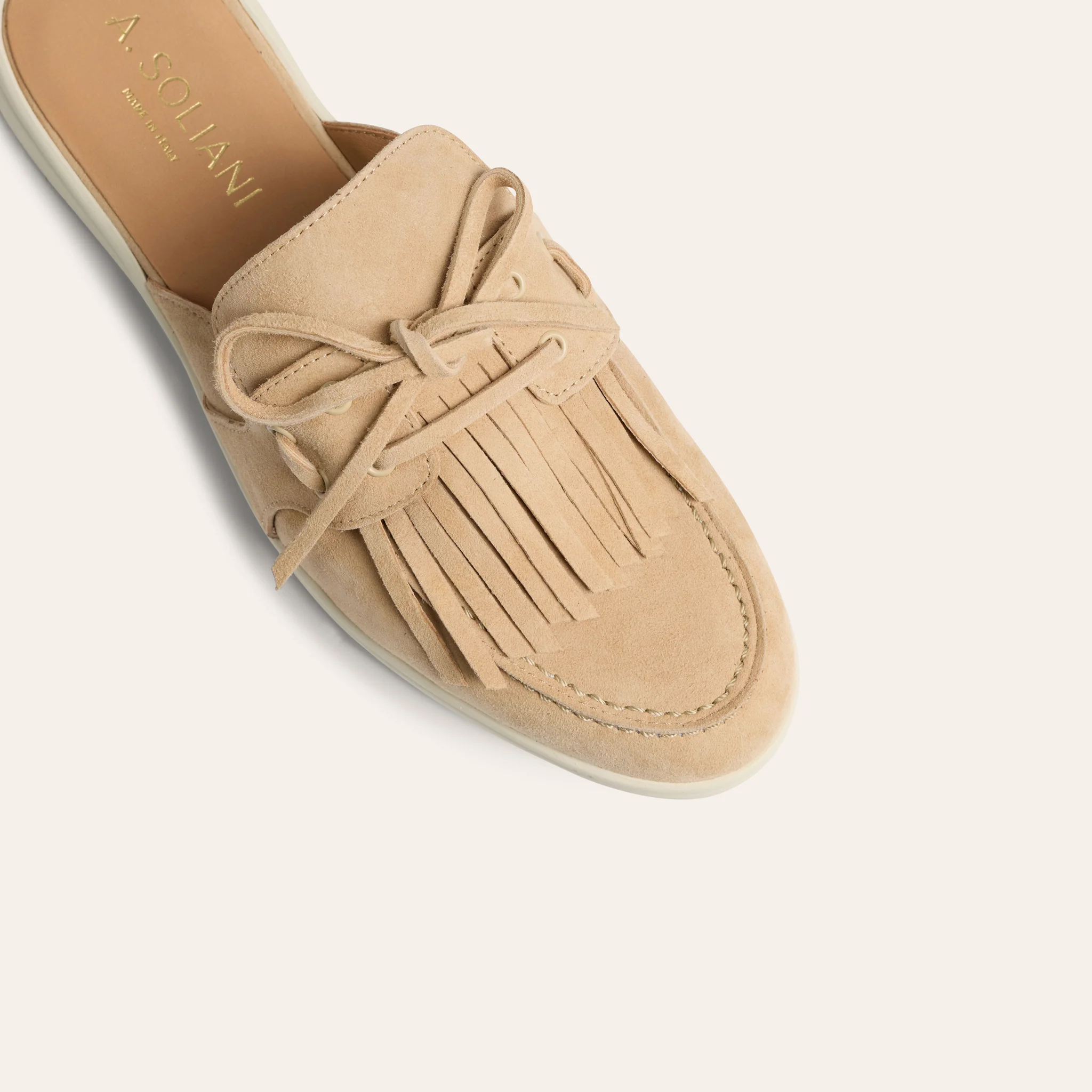 Lisa Slide Fringe - Sand Suede - Image 7