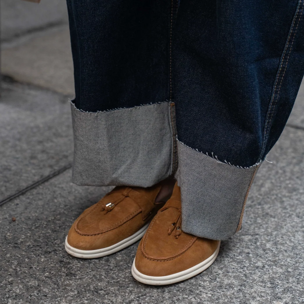 Lisa Slide Sneaker Tassels - Bronze Suede - Image 3