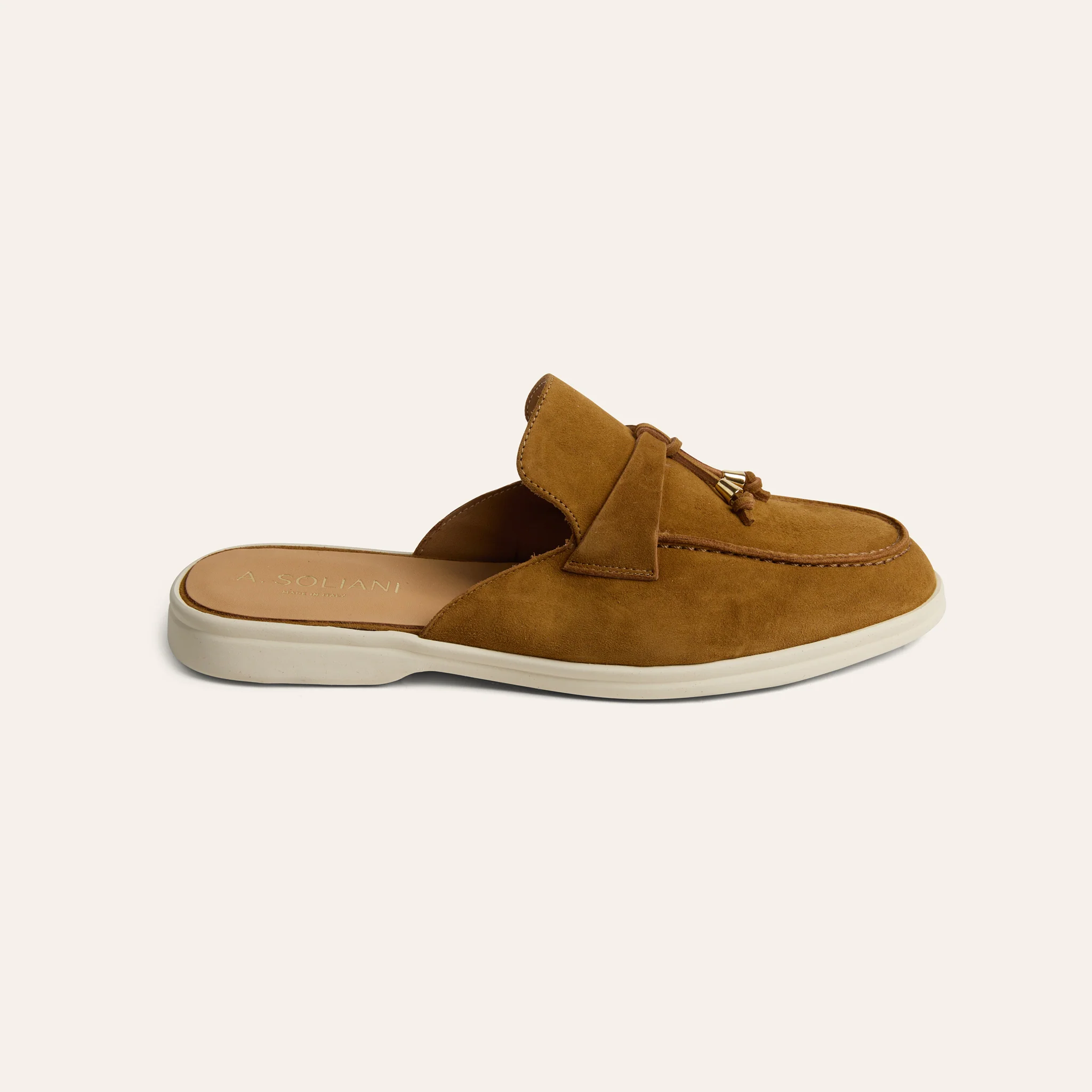 Lisa Slide Sneaker Tassels - Bronze Suede - Image 4