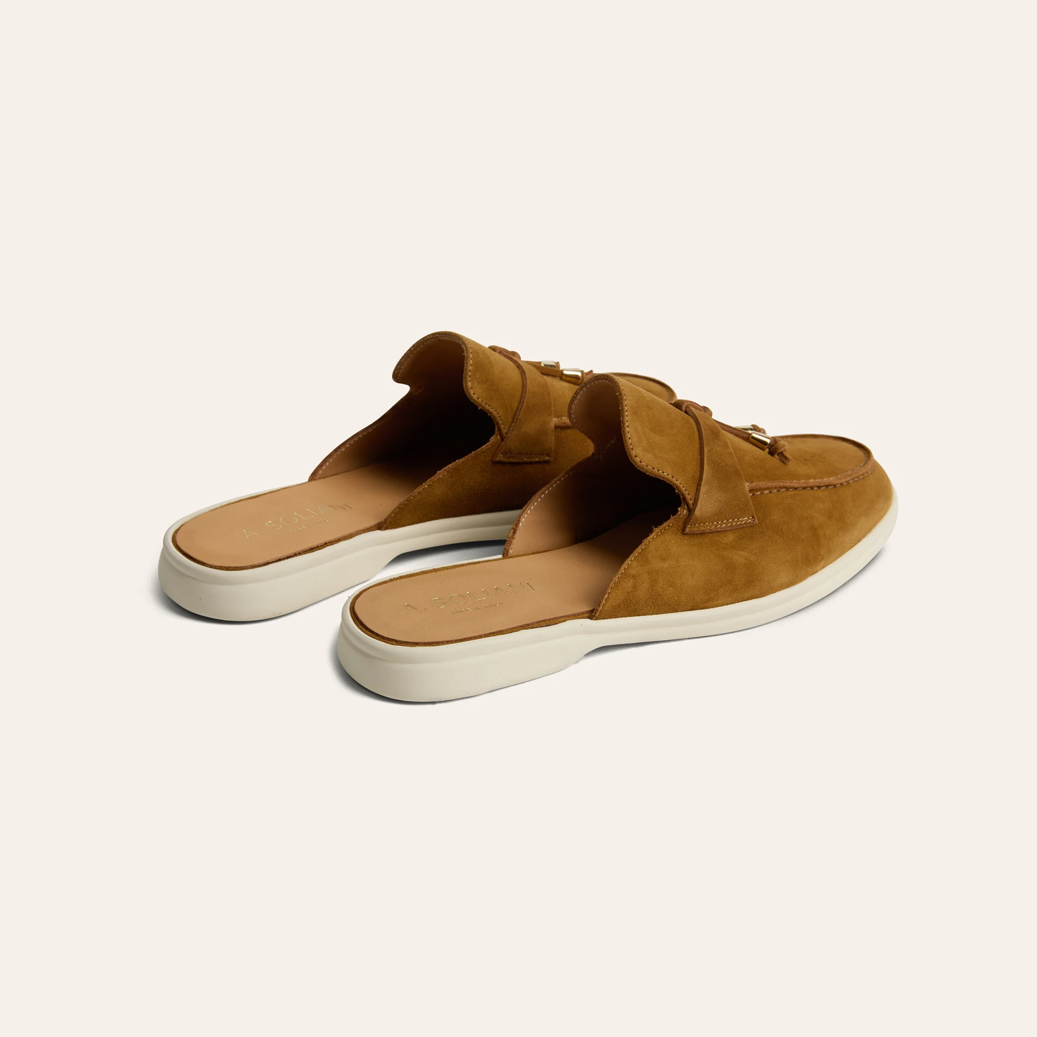 Lisa Slide Sneaker Tassels - Bronze Suede - Image 5
