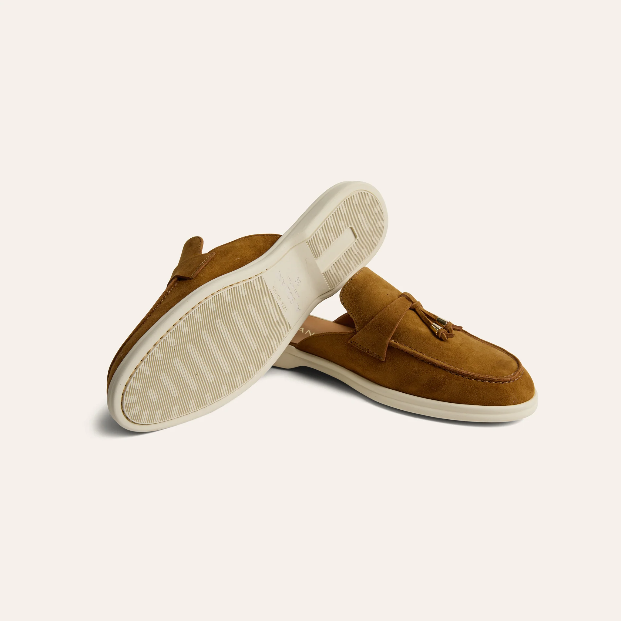 Lisa Slide Sneaker Tassels - Bronze Suede - Image 6