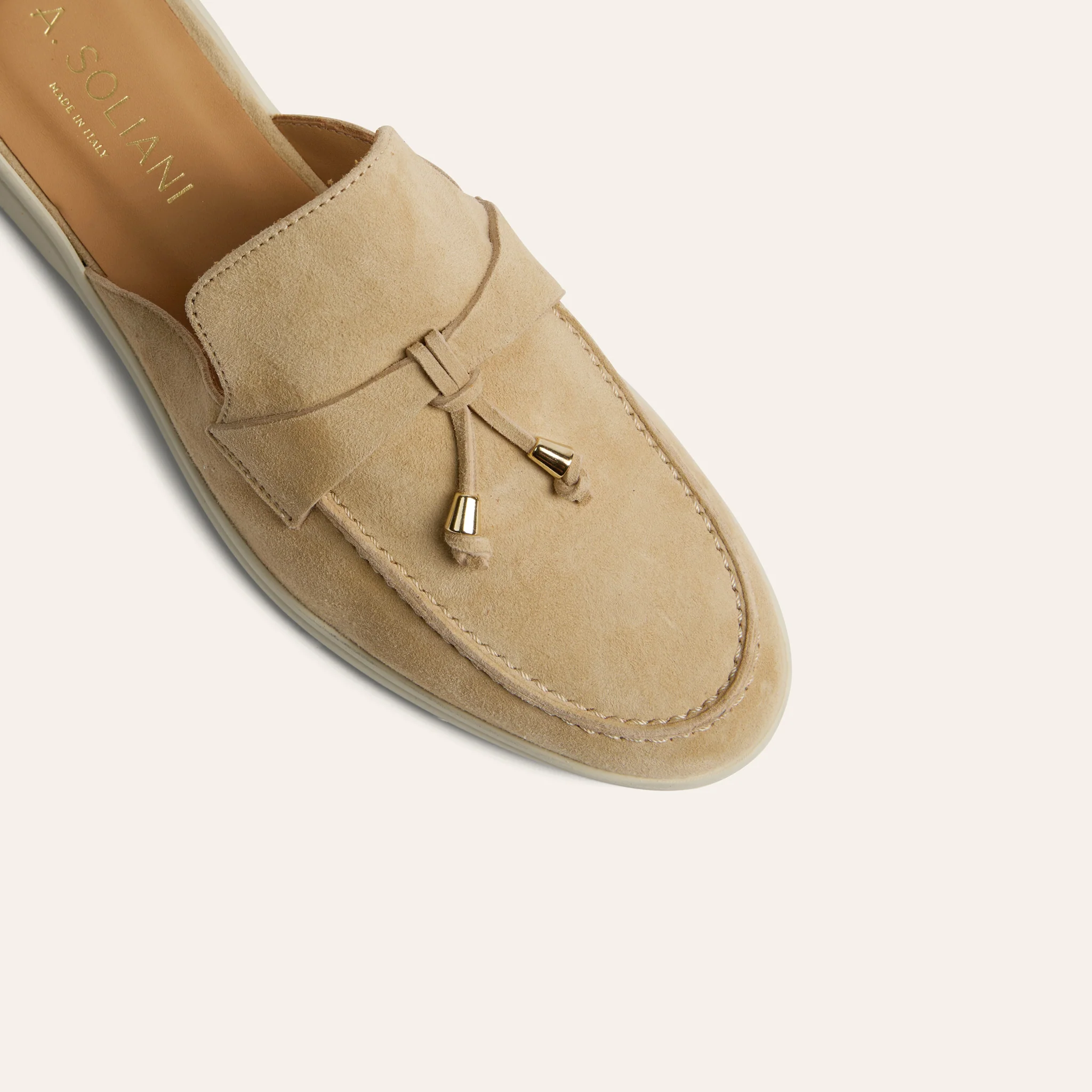 Lisa Slide Sneaker Tassels - Sand Suede - Image 8