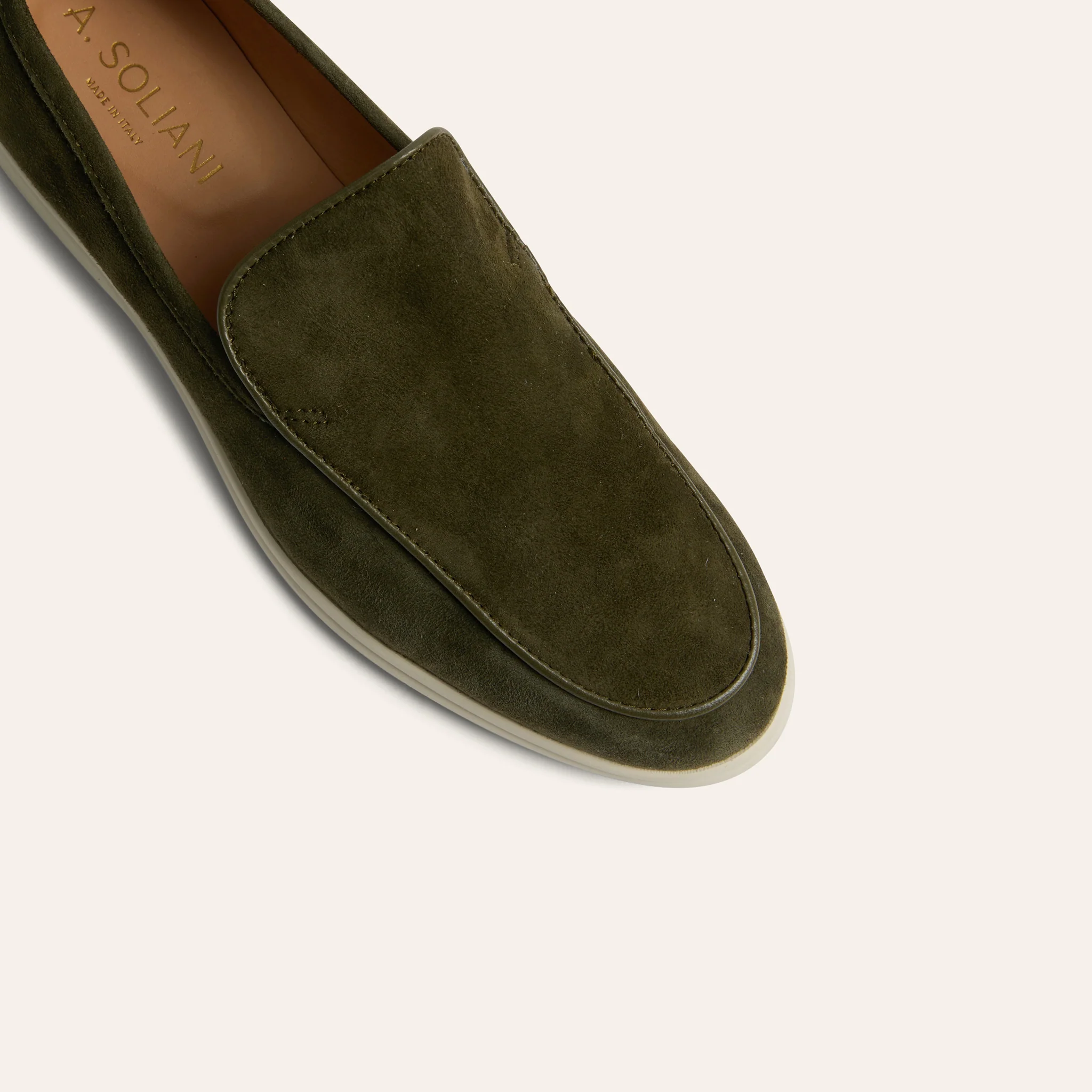 Lisa Sneaker Loafer - Army Green Suede - Image 5