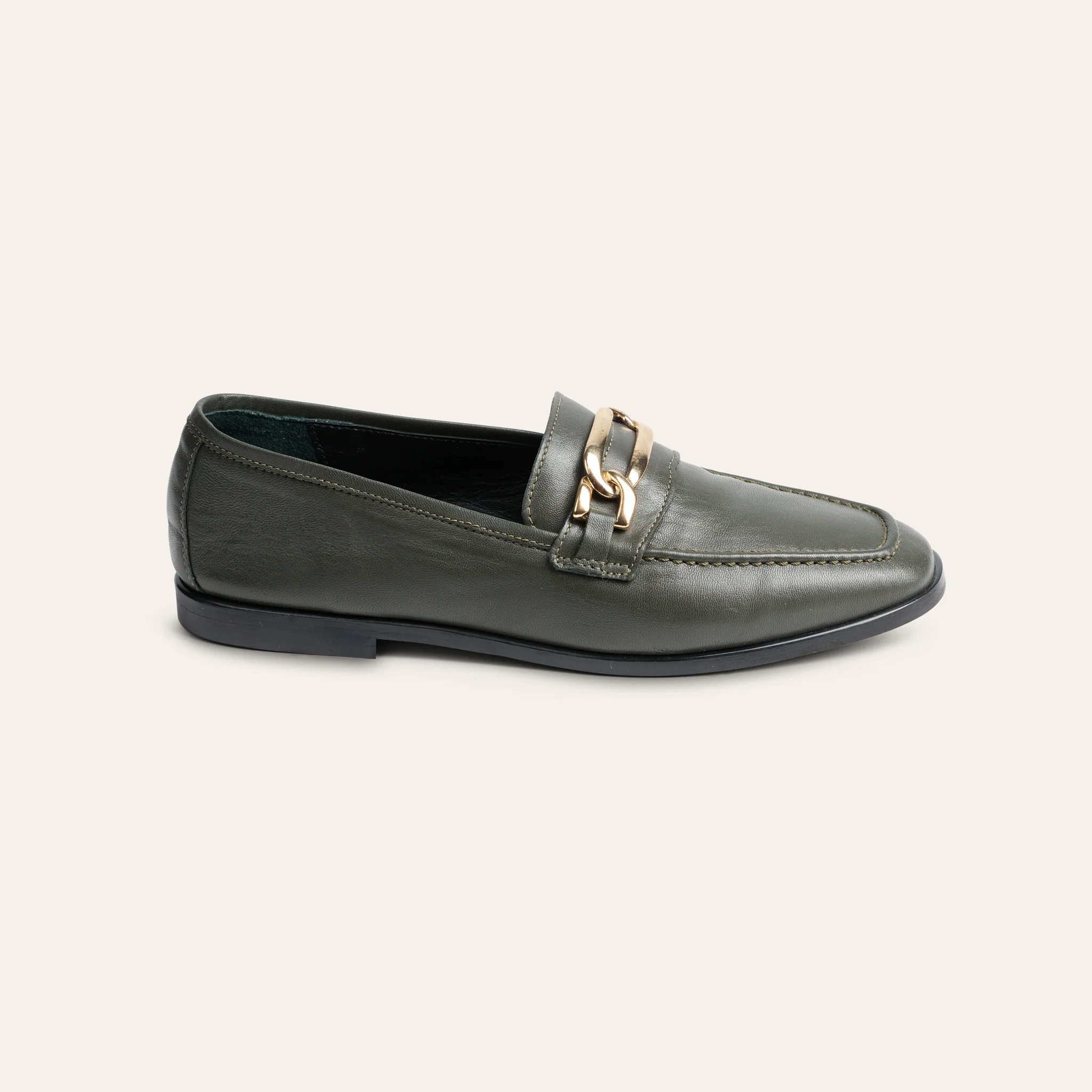 Lodi Due Chain - Olive Leather - Image 3