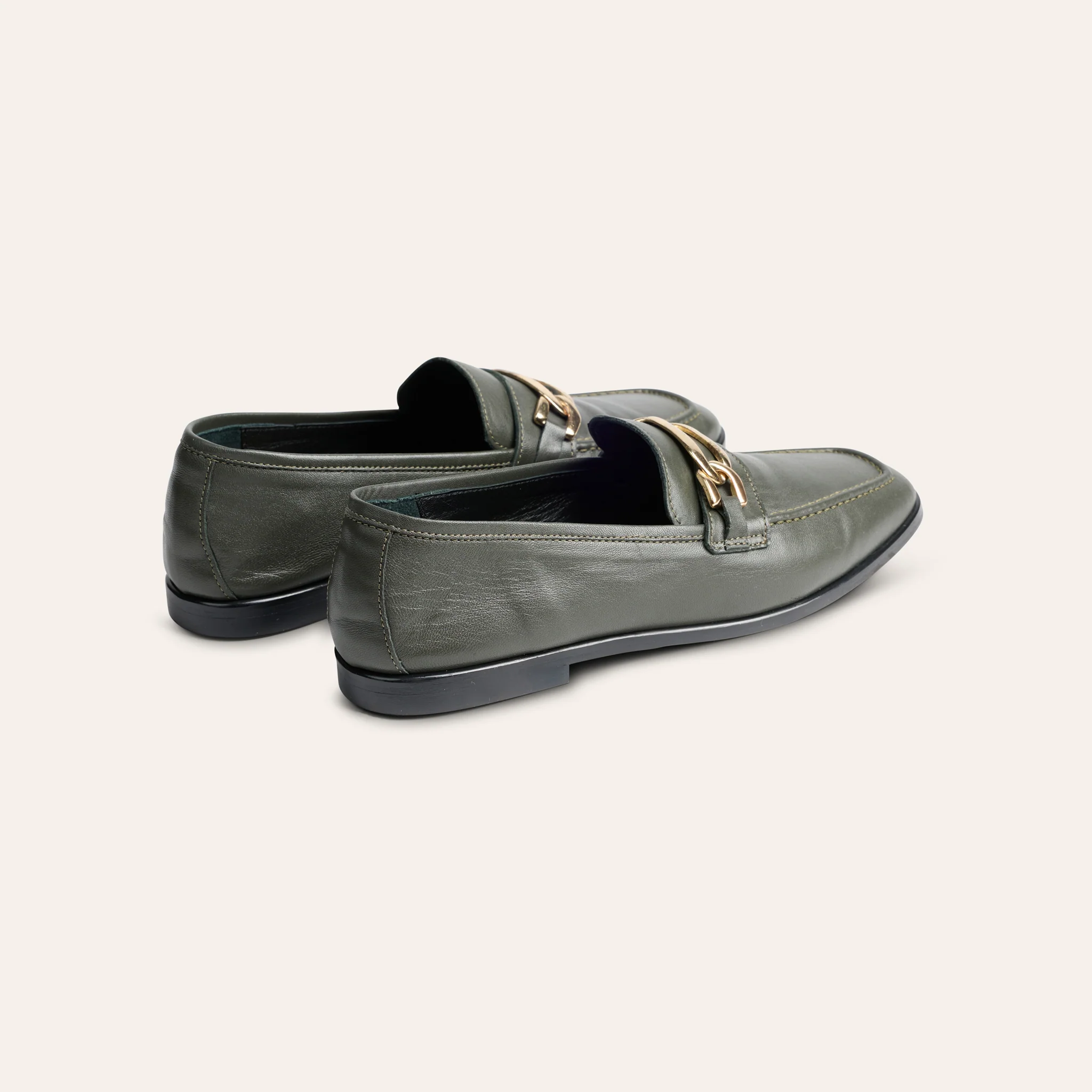 Lodi Due Chain - Olive Leather - Image 4