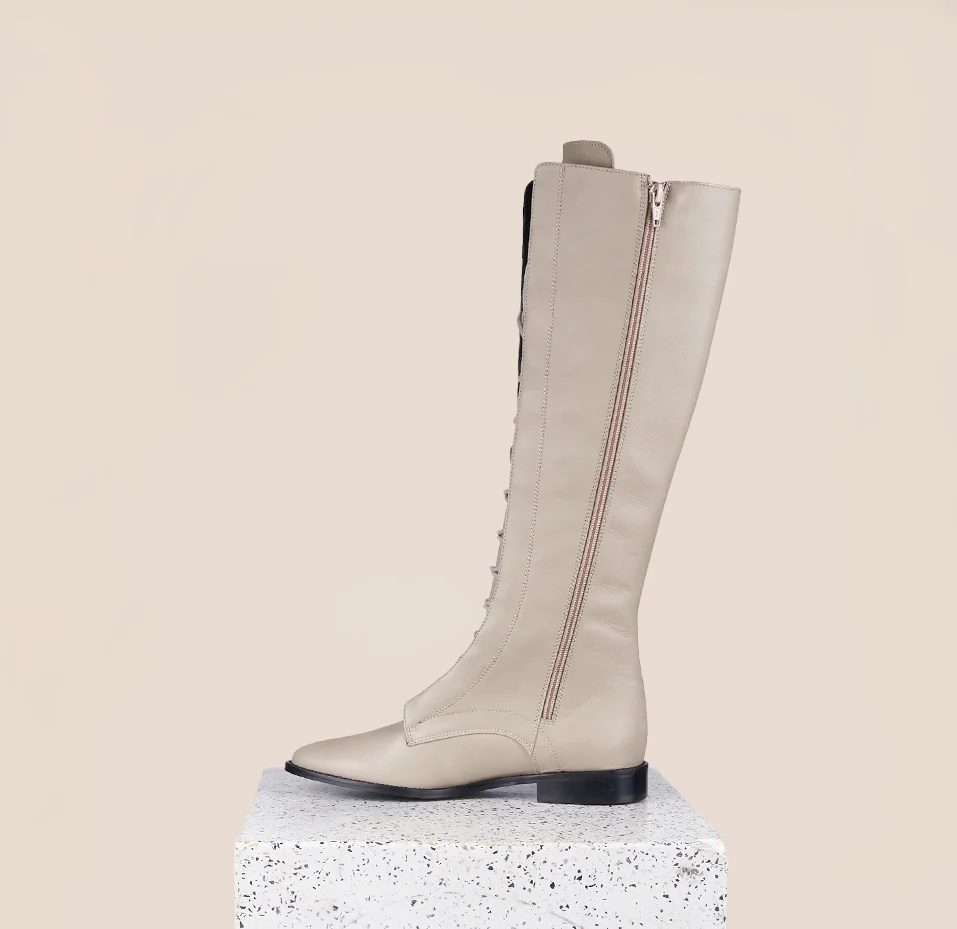 Milano Tall - Beige Leather - Image 3