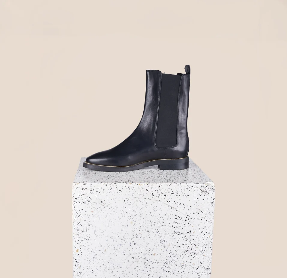 Pavia Tall - Black Leather - Image 3